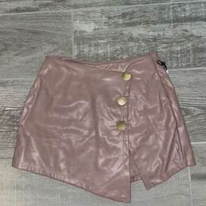 Faux leather skort